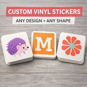 25 Pk - 3" Personalized Sticker Pack – Custom Logo, Name | Waterproof Vinyl